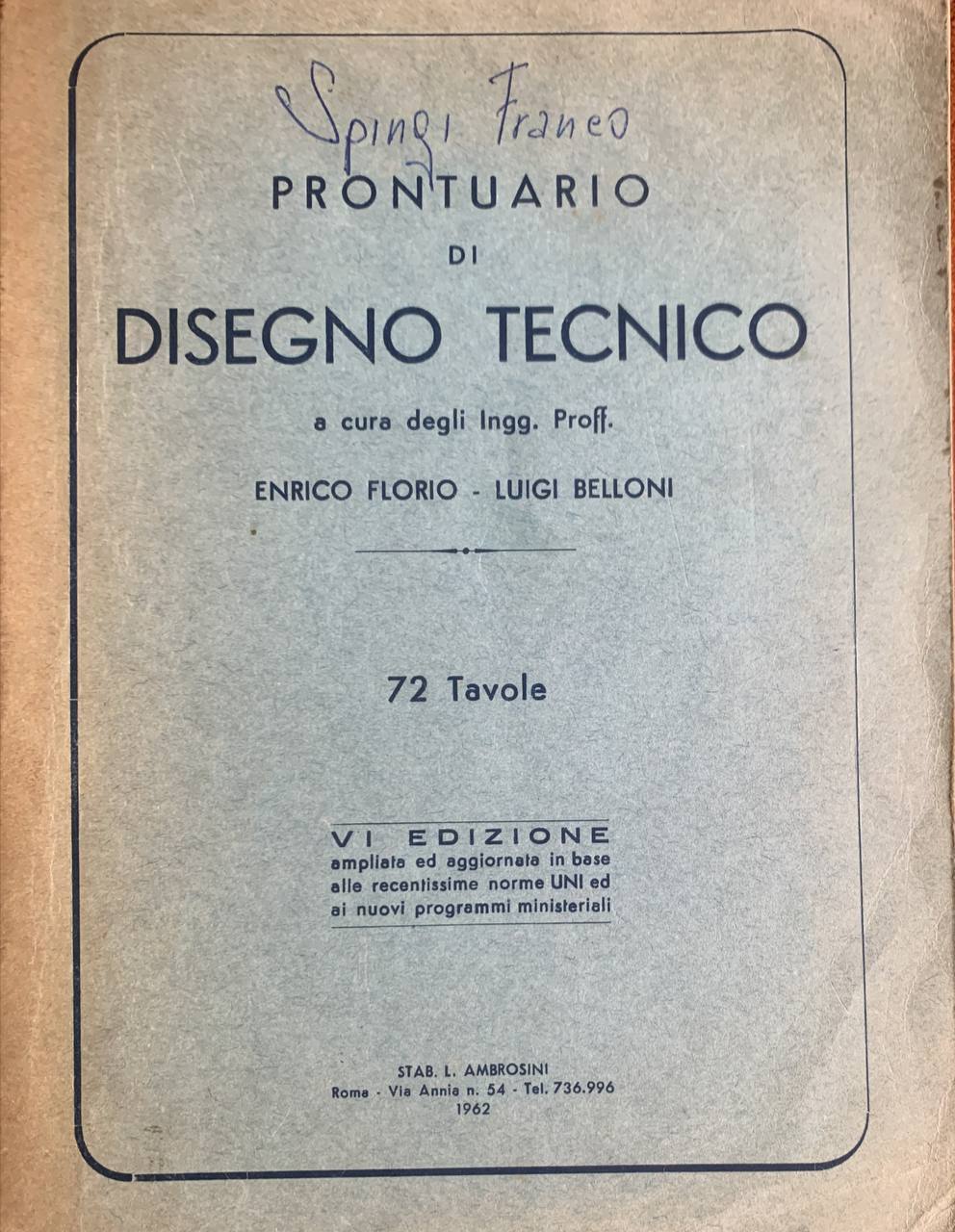 Prontuario di disegno tecnico - copertina