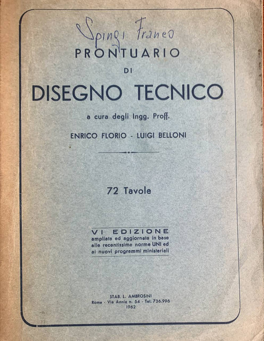 Prontuario di disegno tecnico - copertina