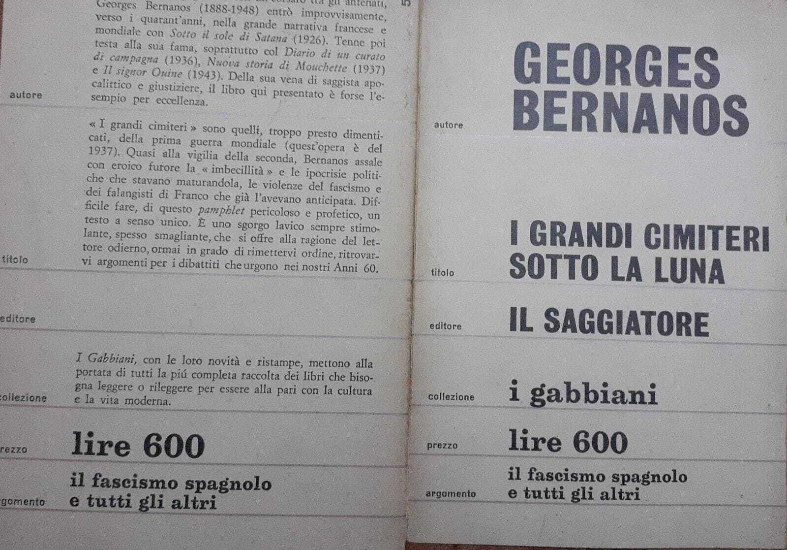 I grandi cimiteri sotto la luna - copertina