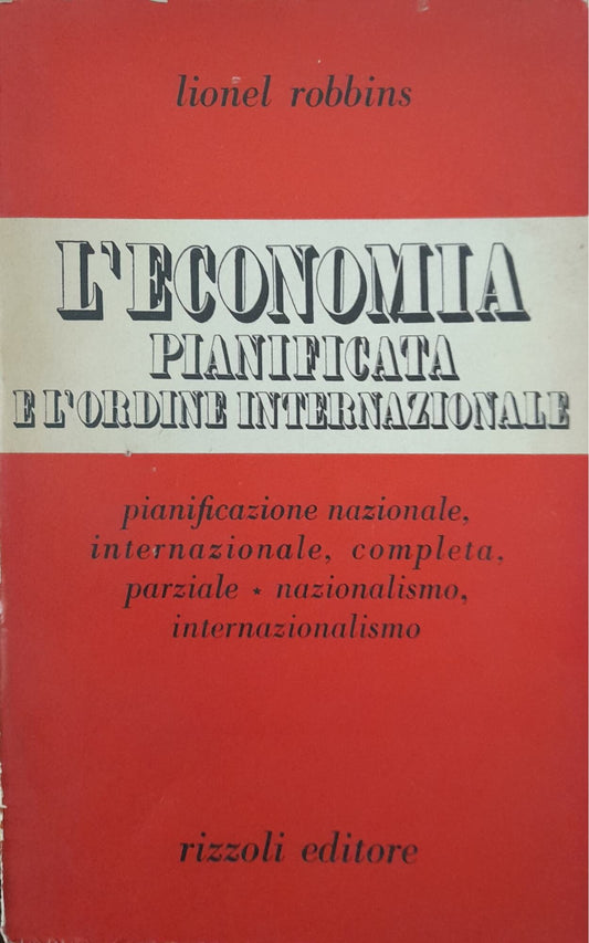 L'economia pianificata e l'ordine internazionale - copertina