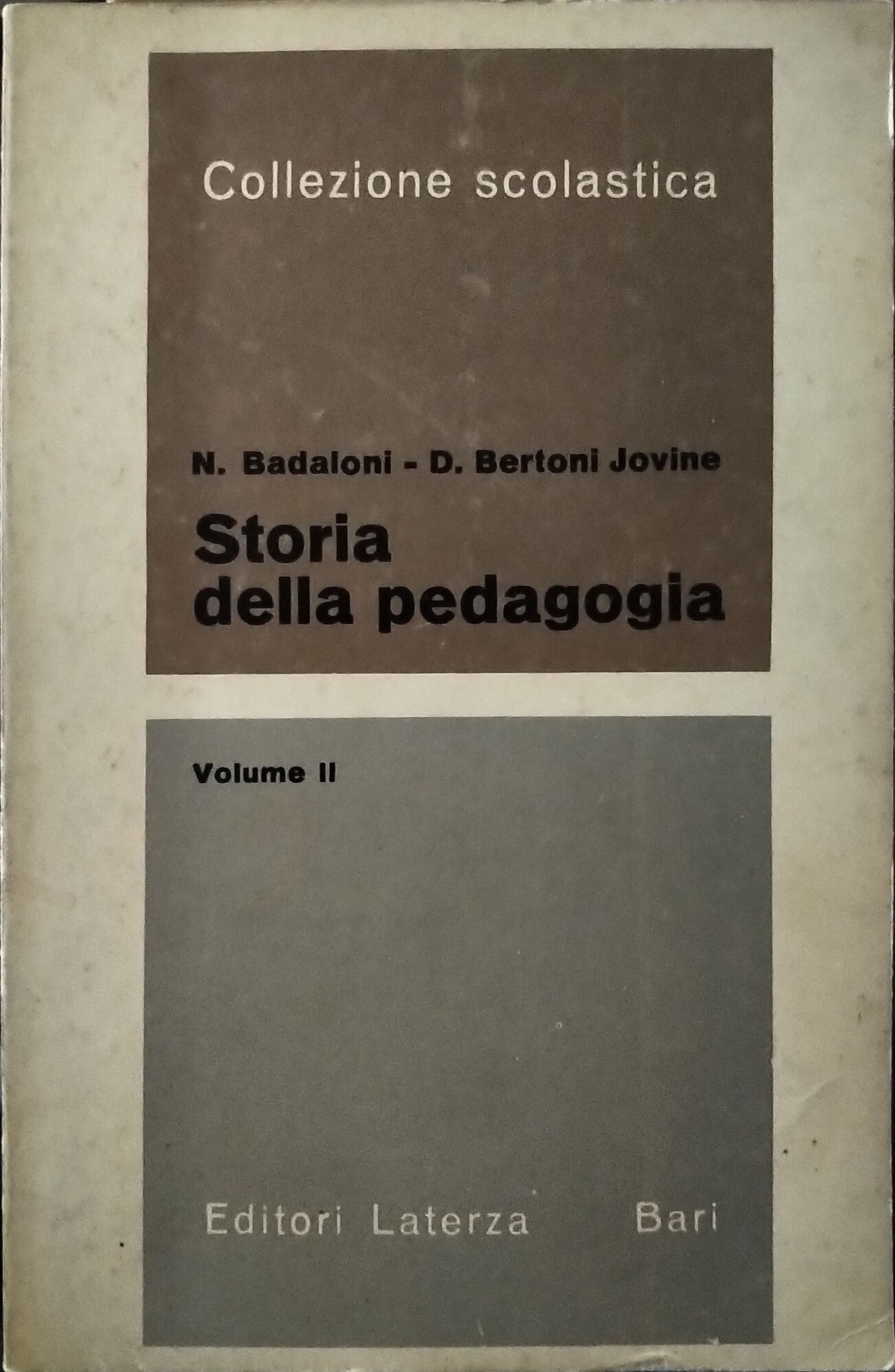 Storia della pedagogia. Volume II - copertina