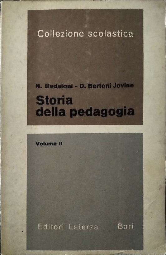 Storia della pedagogia. Volume II - copertina