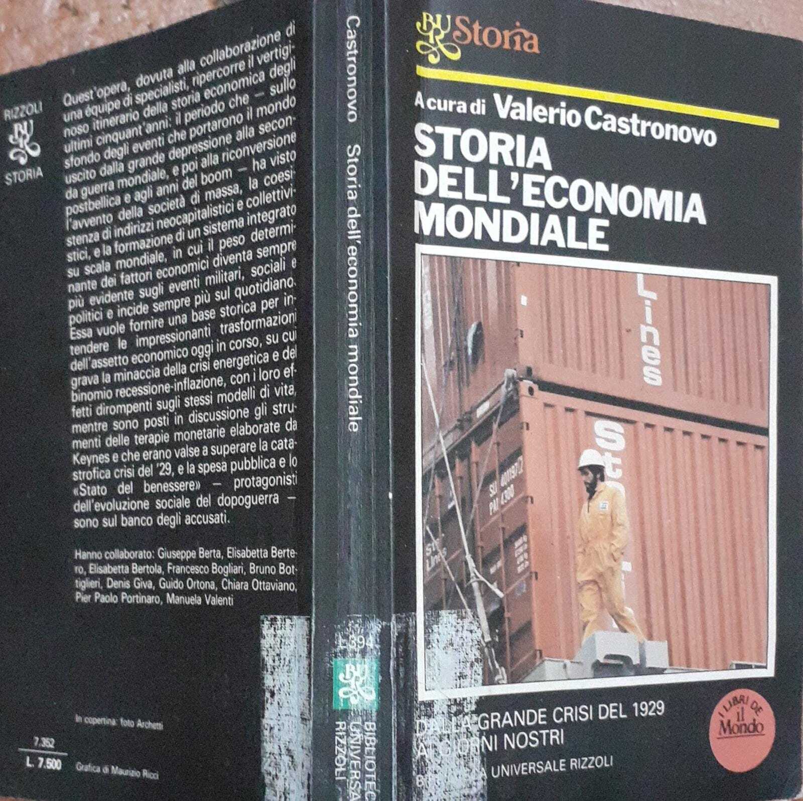 Storia dell'economia mondiale dalla grande crisi del 1929 ai giorni nostri - copertina
