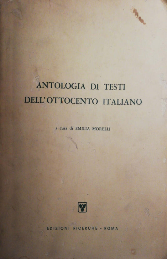 Antologia di testi dell'ottocento italiano - copertina