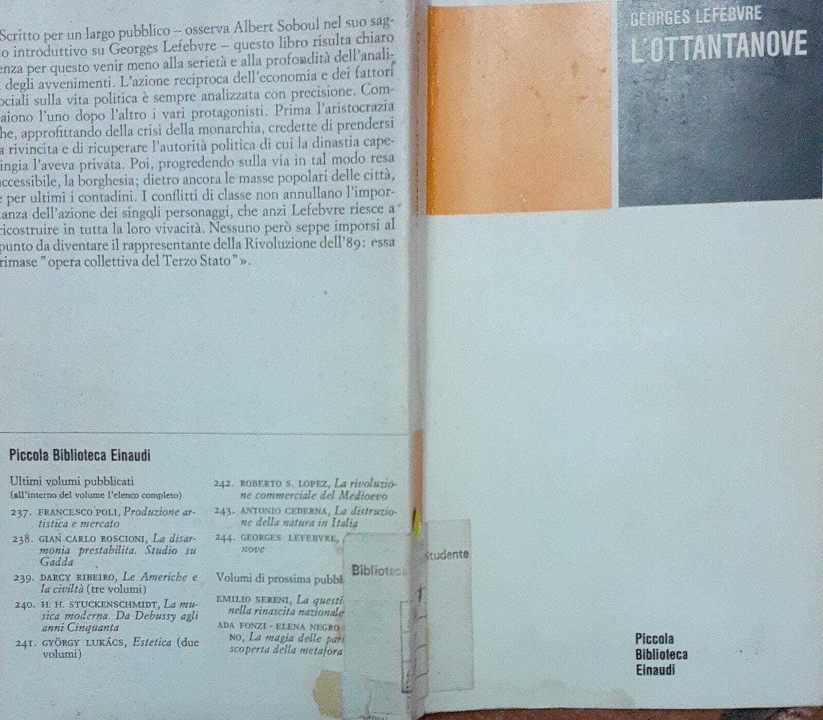 L'ottantanove - copertina