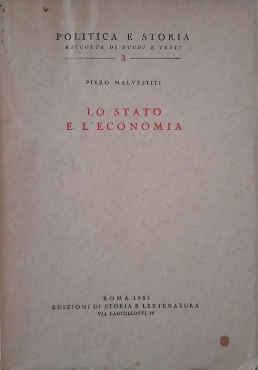 Lo stato e l'economia - copertina