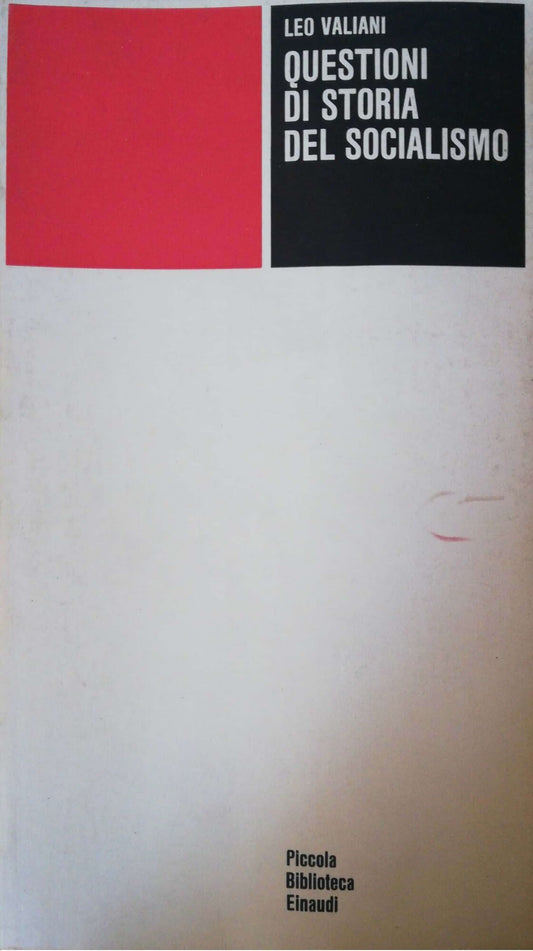 Questioni di storia del Socialismo - copertina