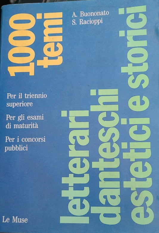 Mille temi - letterari, danteschi, estetici, storici - copertina