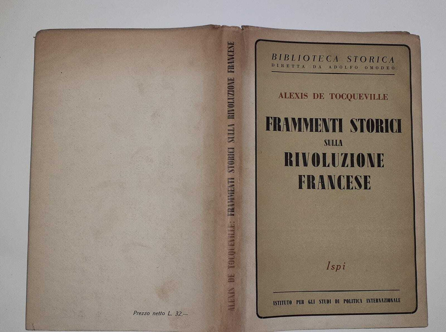 Frammenti storici sulla rivoluzione francese - copertina