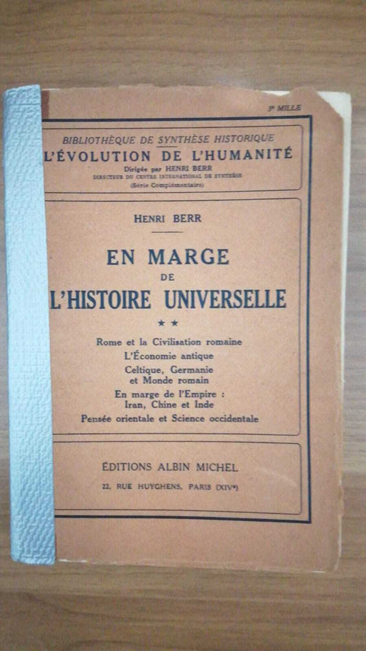 En marge de l'histoire universelle  vol. 2° - copertina