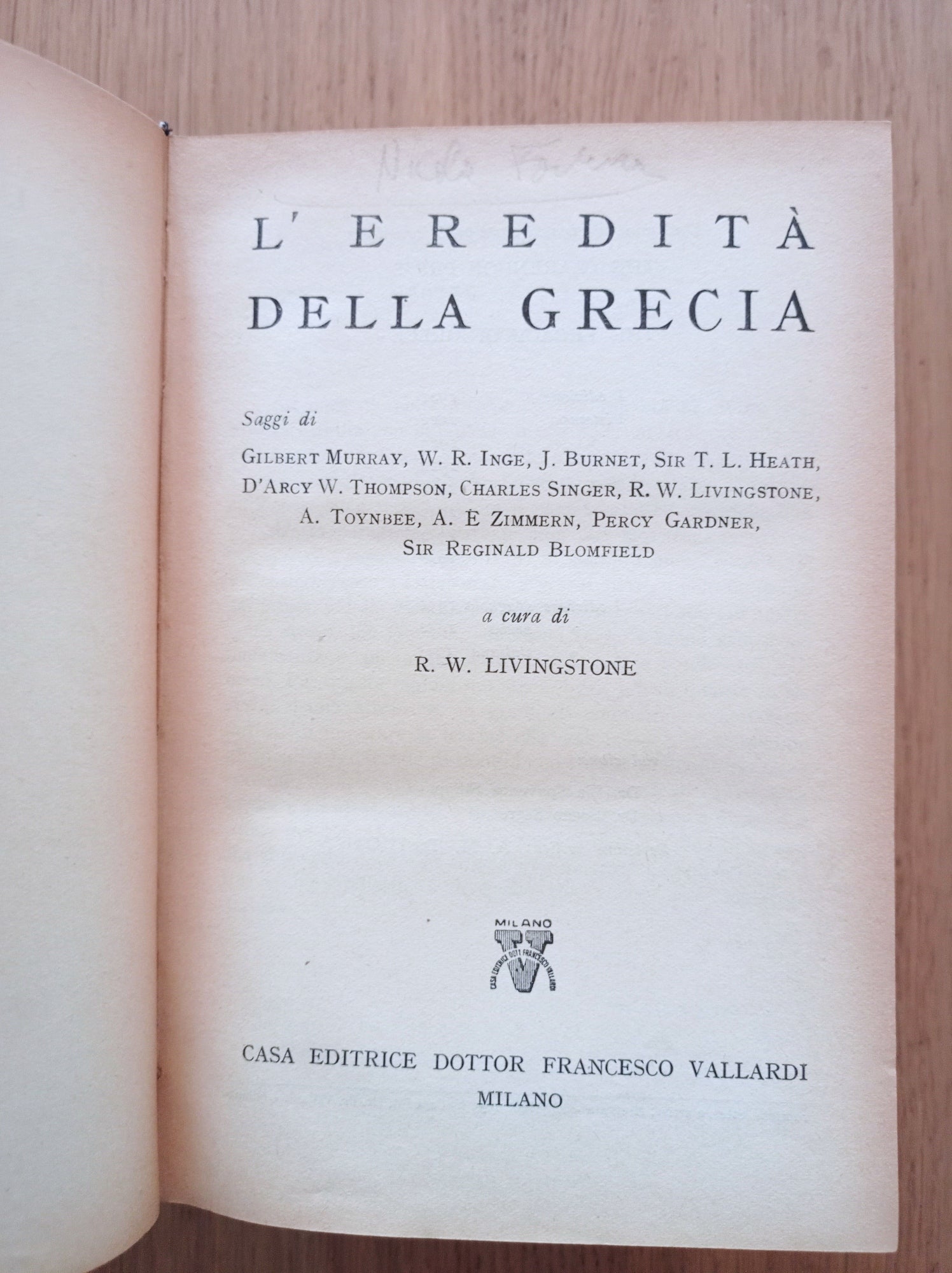 L'eredità della Grecia - copertina