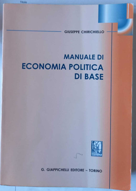Manuale di economia politica di base - copertina