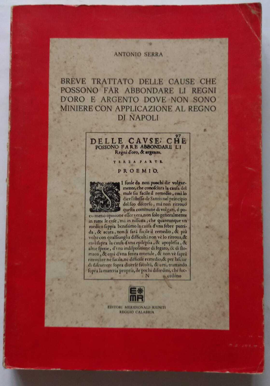 Breve trattato cause che possono fa abbandonare li regni d'oro e d'argento. - copertina