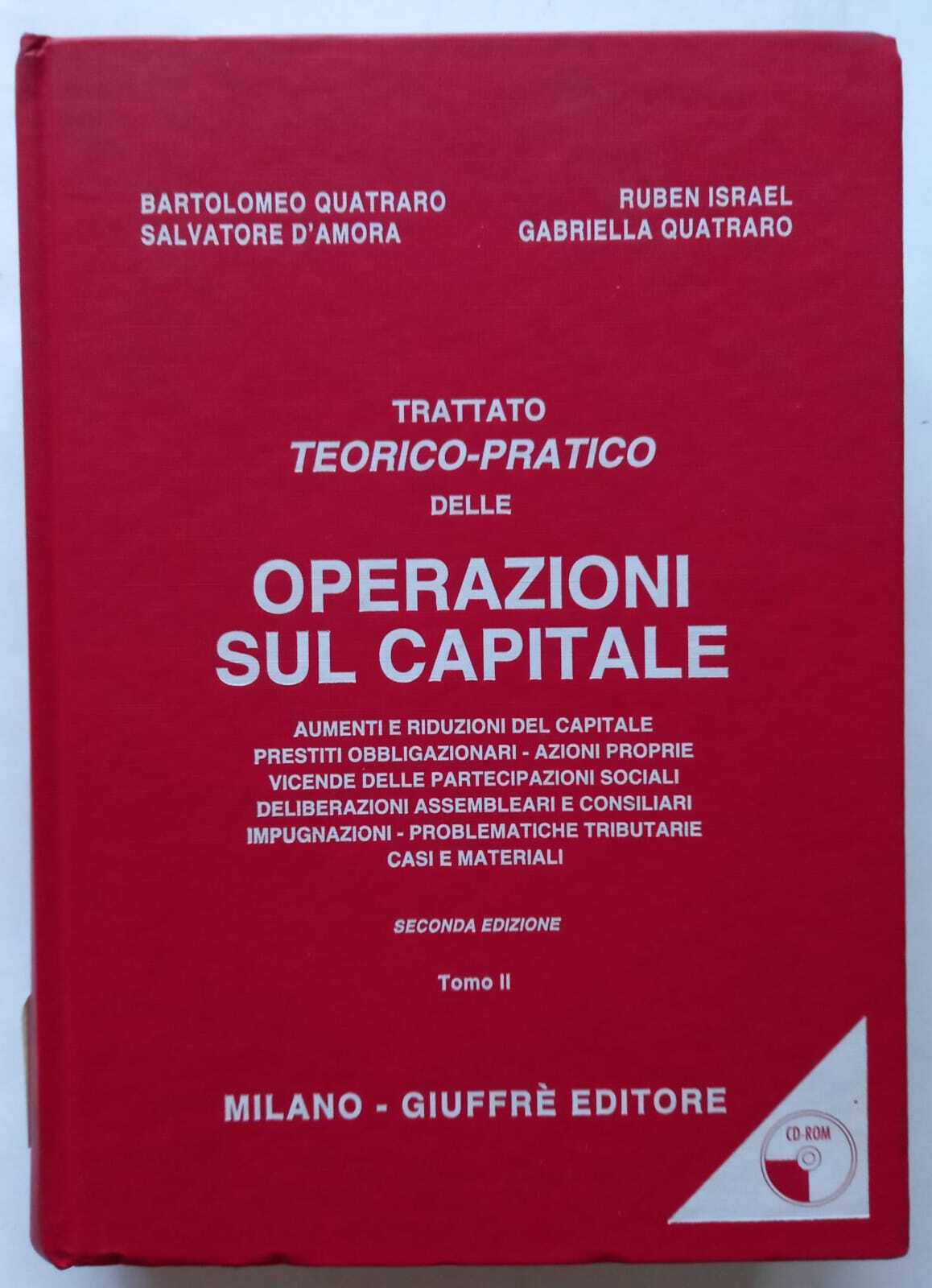 Trattato teorico-pratico delle operazioni sul capitale. Tomo II - copertina