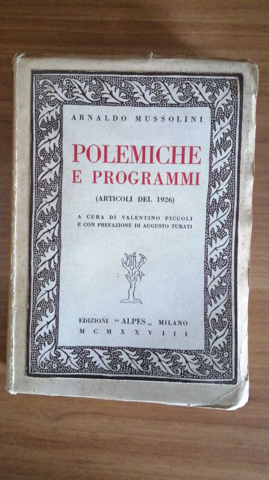 Polemiche e programmi (articoli del 1926) - copertina
