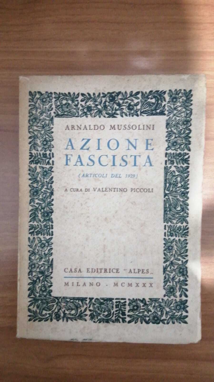 Azione fascista (articoli del 1929) - copertina