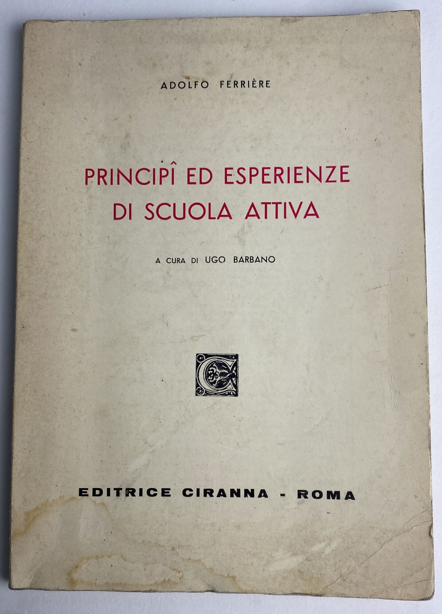 Principi ed esperienze di scuola attiva - copertina
