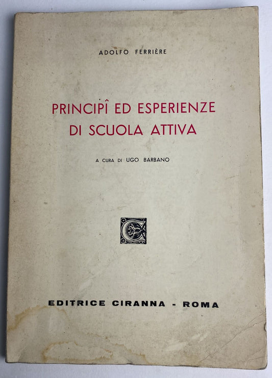 Principi ed esperienze di scuola attiva - copertina