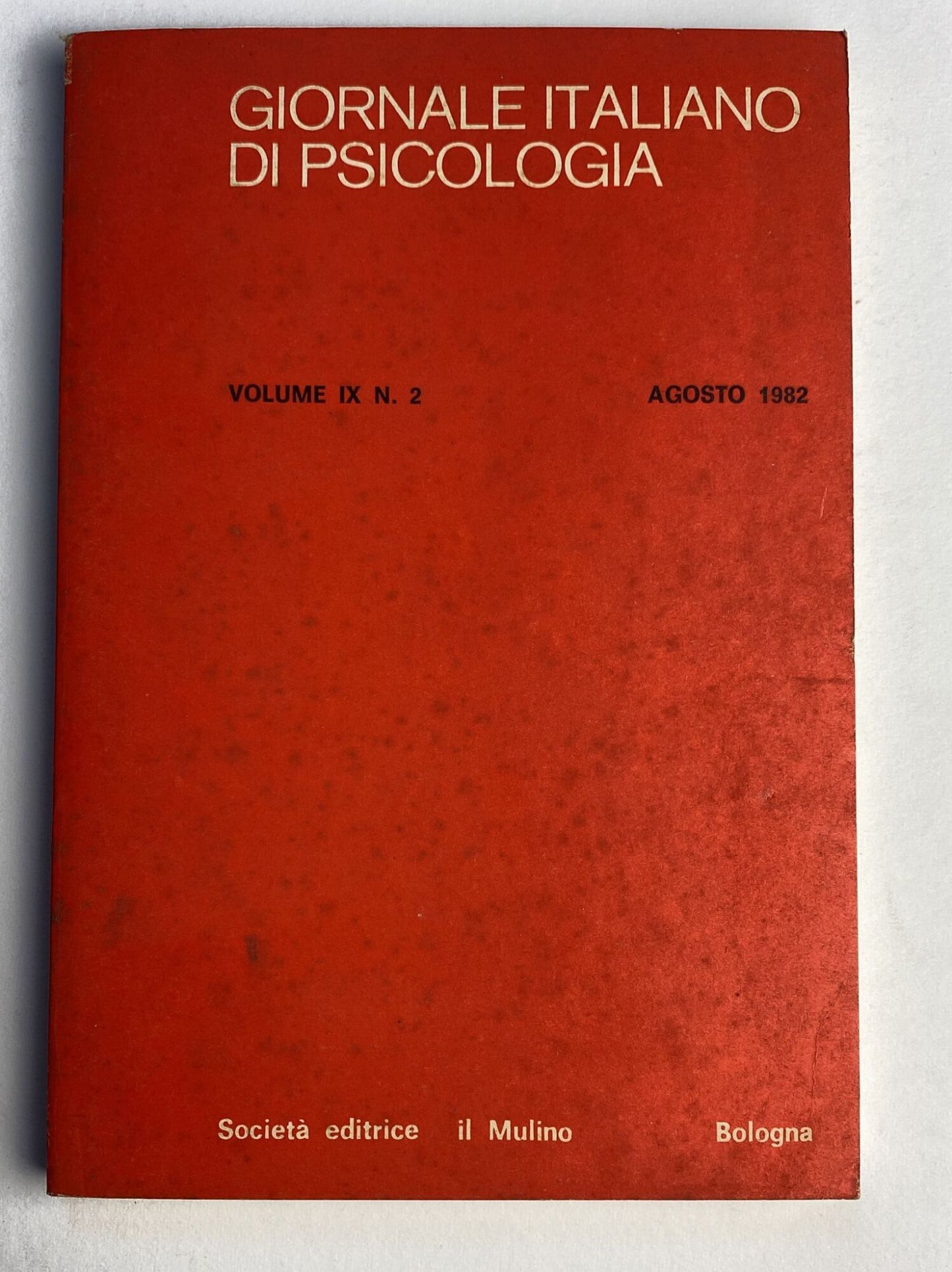 Giornale italiano di psicologia Vol. 4 - copertina
