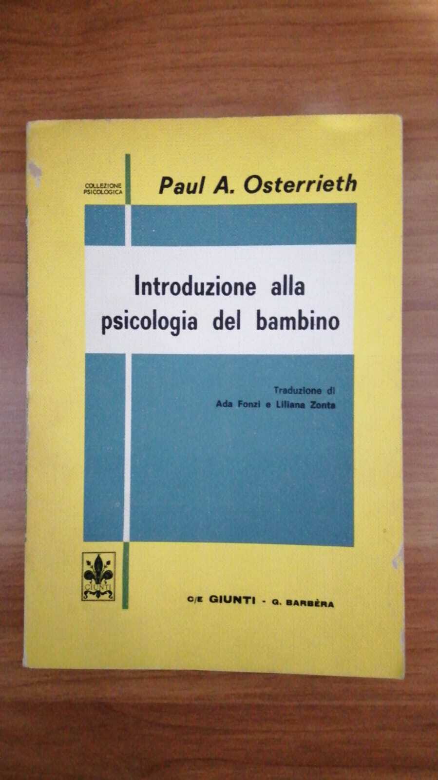 Introduzione alla psicologia del bambino - copertina