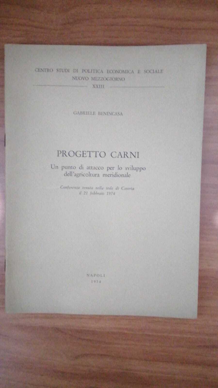 Progetto carni - copertina