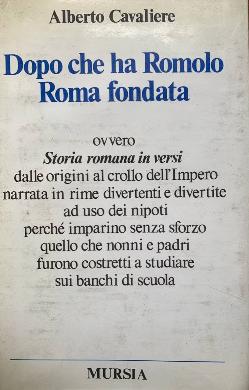 Dopo che ha Romolo Roma fondato - copertina