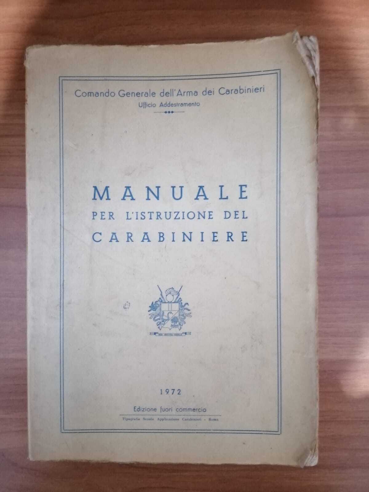 Manuale d'istruzione per il Carabiniere - copertina
