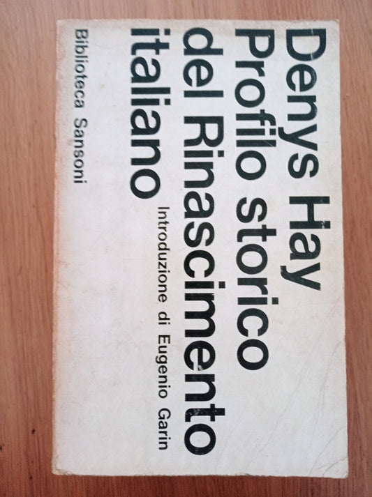 Profilo storico del Rinascimento italiano - copertina