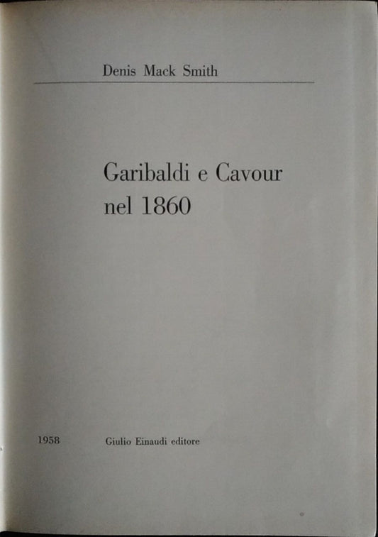 Garibaldi e Cavour nel 1860 - copertina