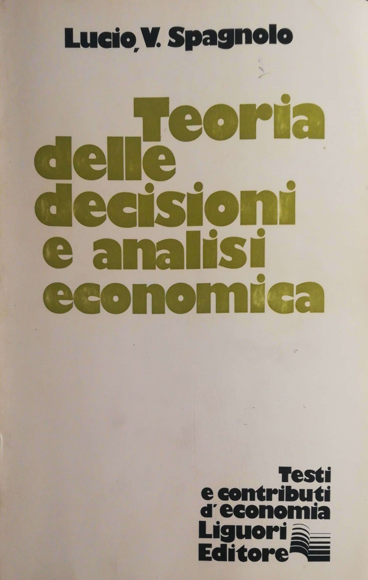 Teoria delle decisioni e analisi economica - copertina