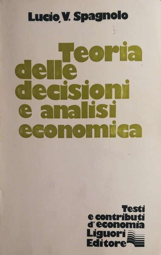 Teoria delle decisioni e analisi economica - copertina