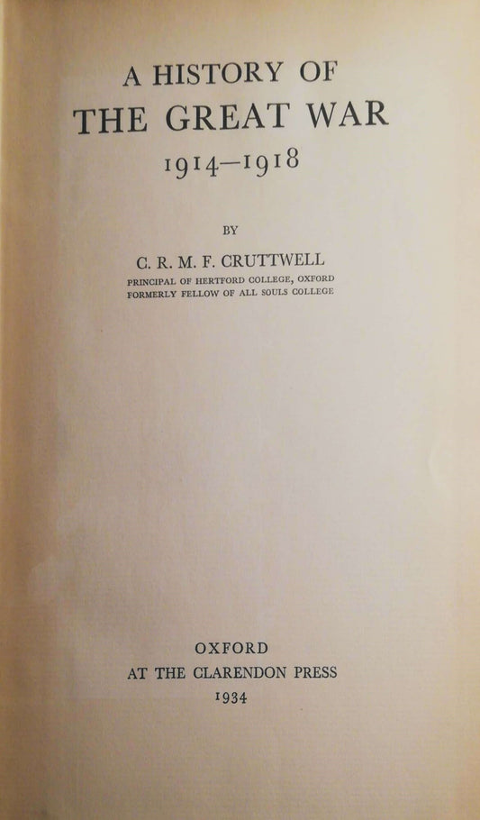 A  History of the great war 1914-1918 - copertina