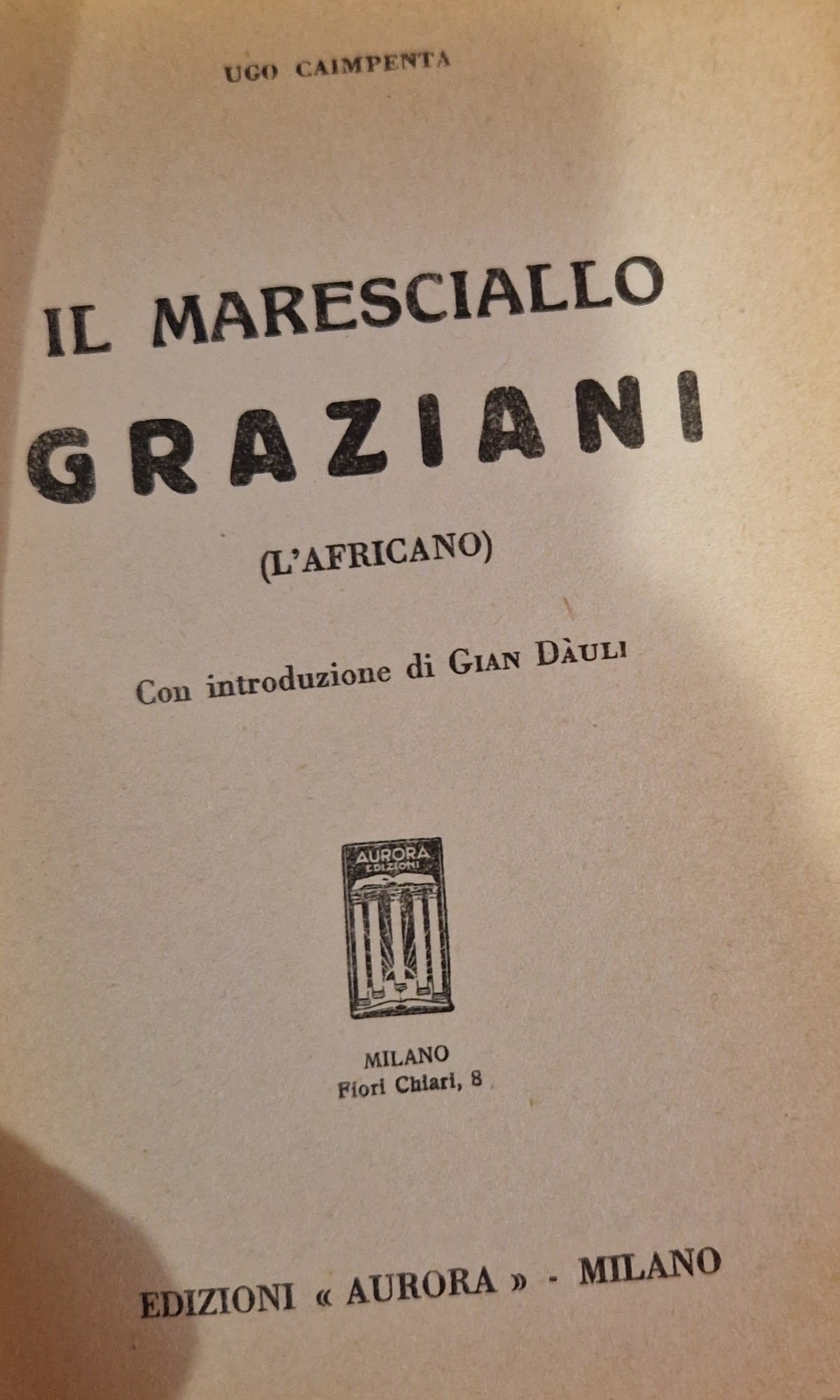 Il Maresciallo Graziani (L' Africano) - copertina