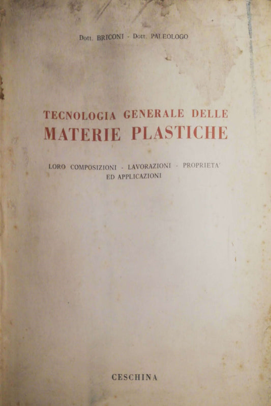 Teconologia generale delle materie plastiche - copertina
