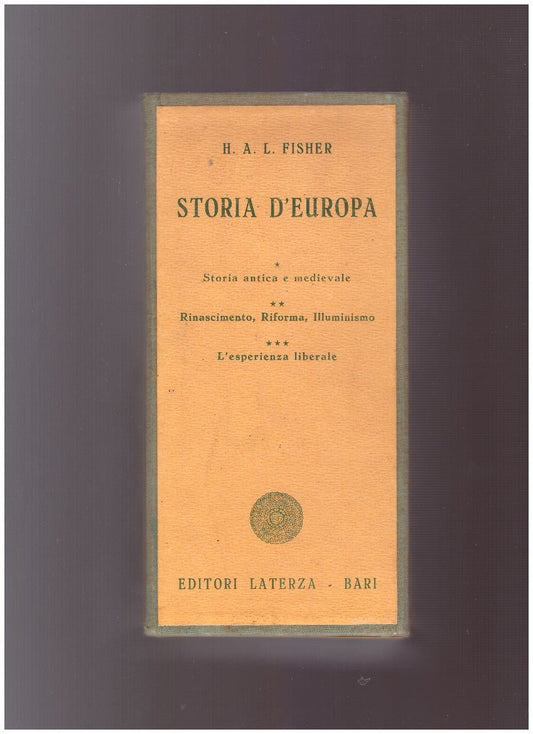 STORIA D'EUROPA VOL I, II, III - copertina