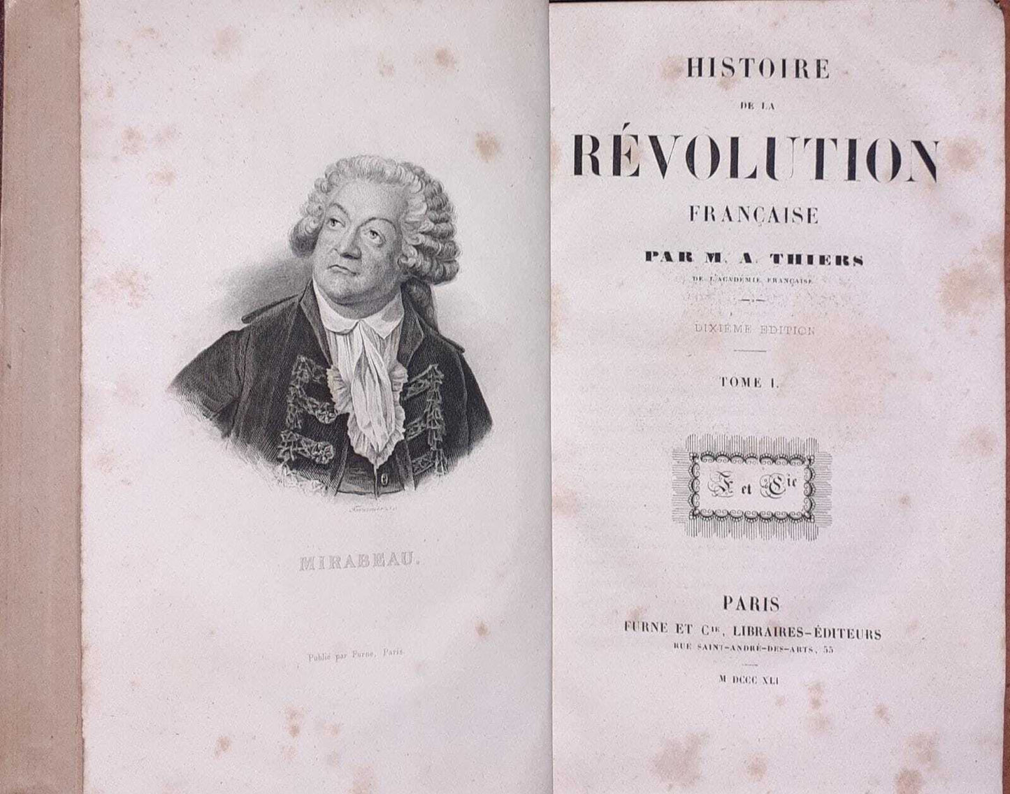 Histoire de la Revolution francaise. Tome I - copertina