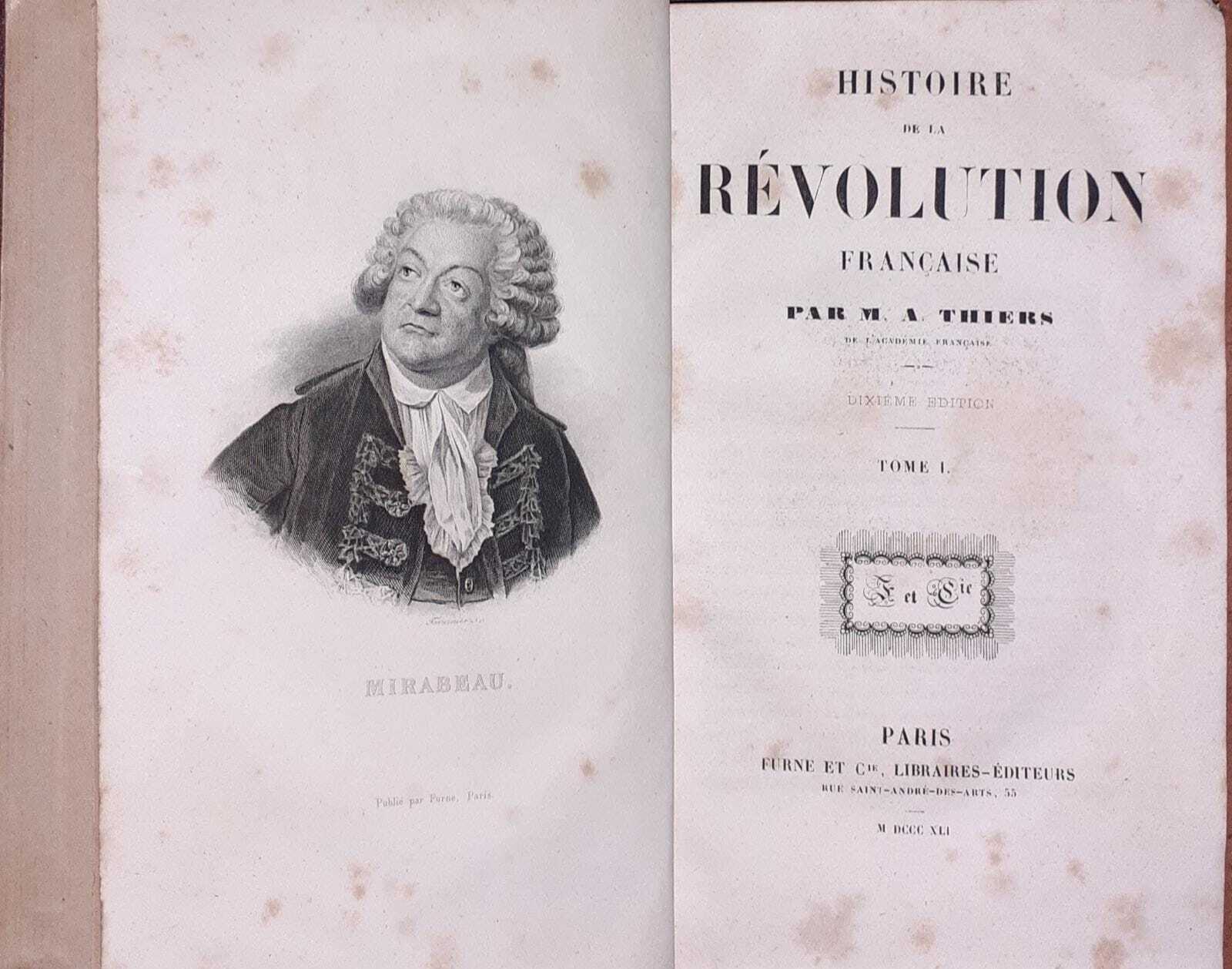 Histoire de la Revolution francaise. Tome I - copertina
