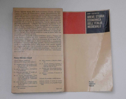 Breve storia economica dell'Italia medievale - copertina