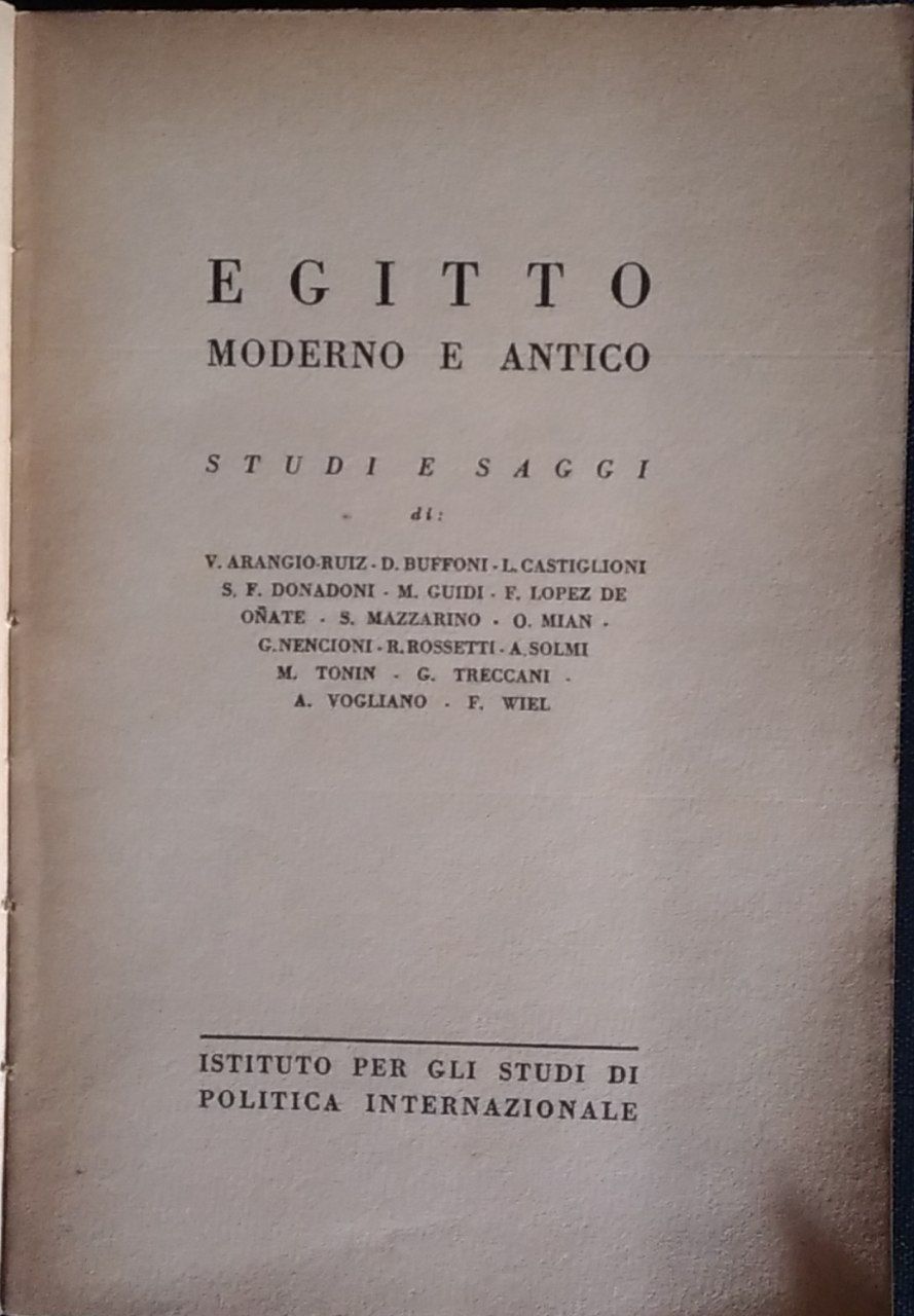 Egitto moderno e antico - copertina