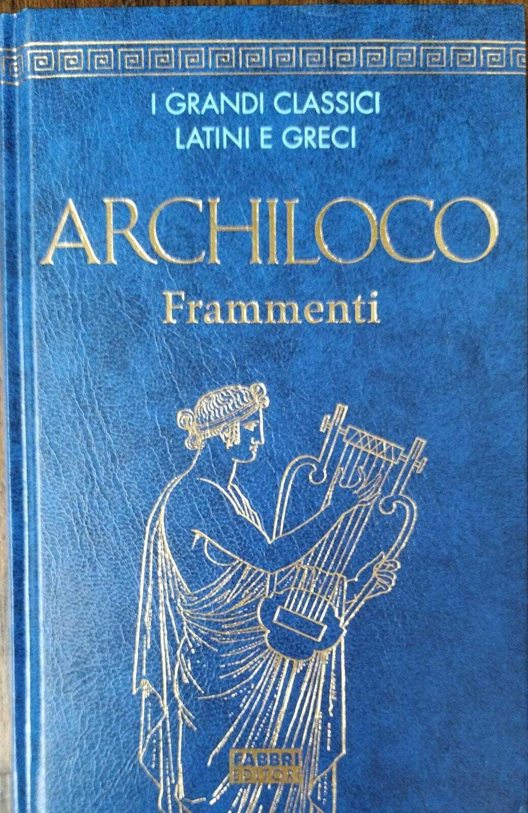 ARCHILOCO Frammenti - copertina