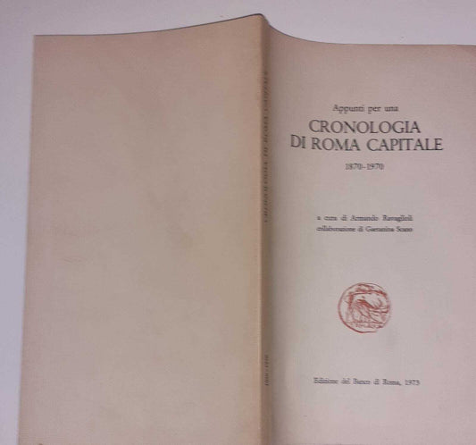 Appunti per una cronologia di Roma capitale 1870-1970 - copertina