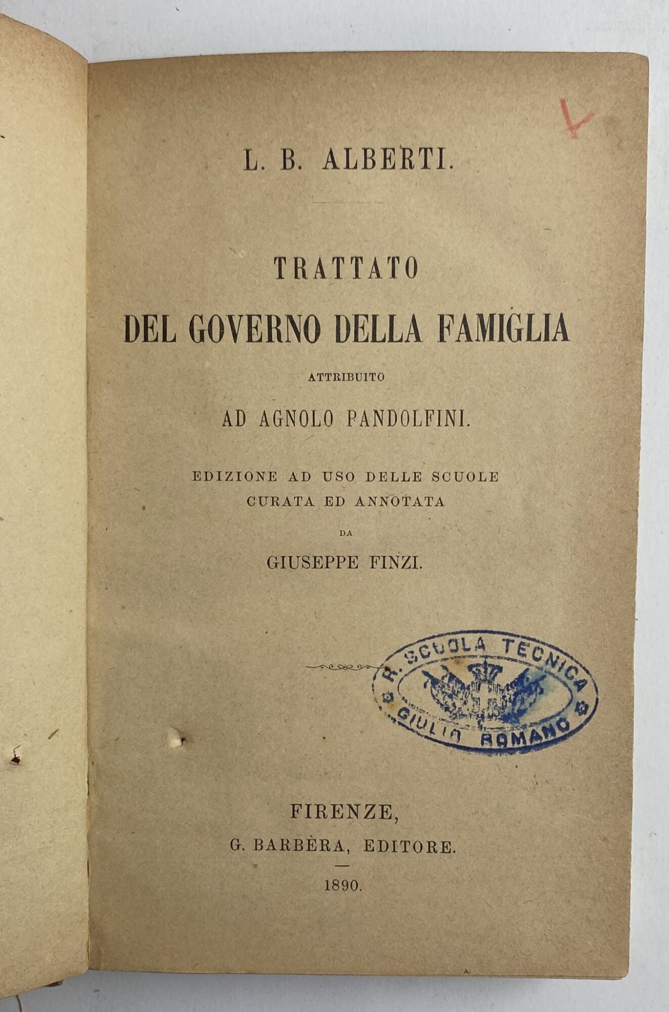 Trattato del governo della famiglia - copertina