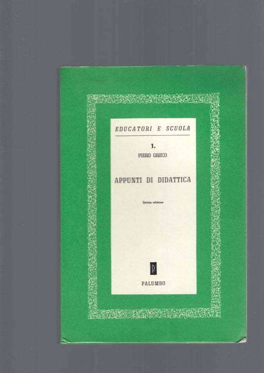APPUNTI DI DIDATTICA - copertina