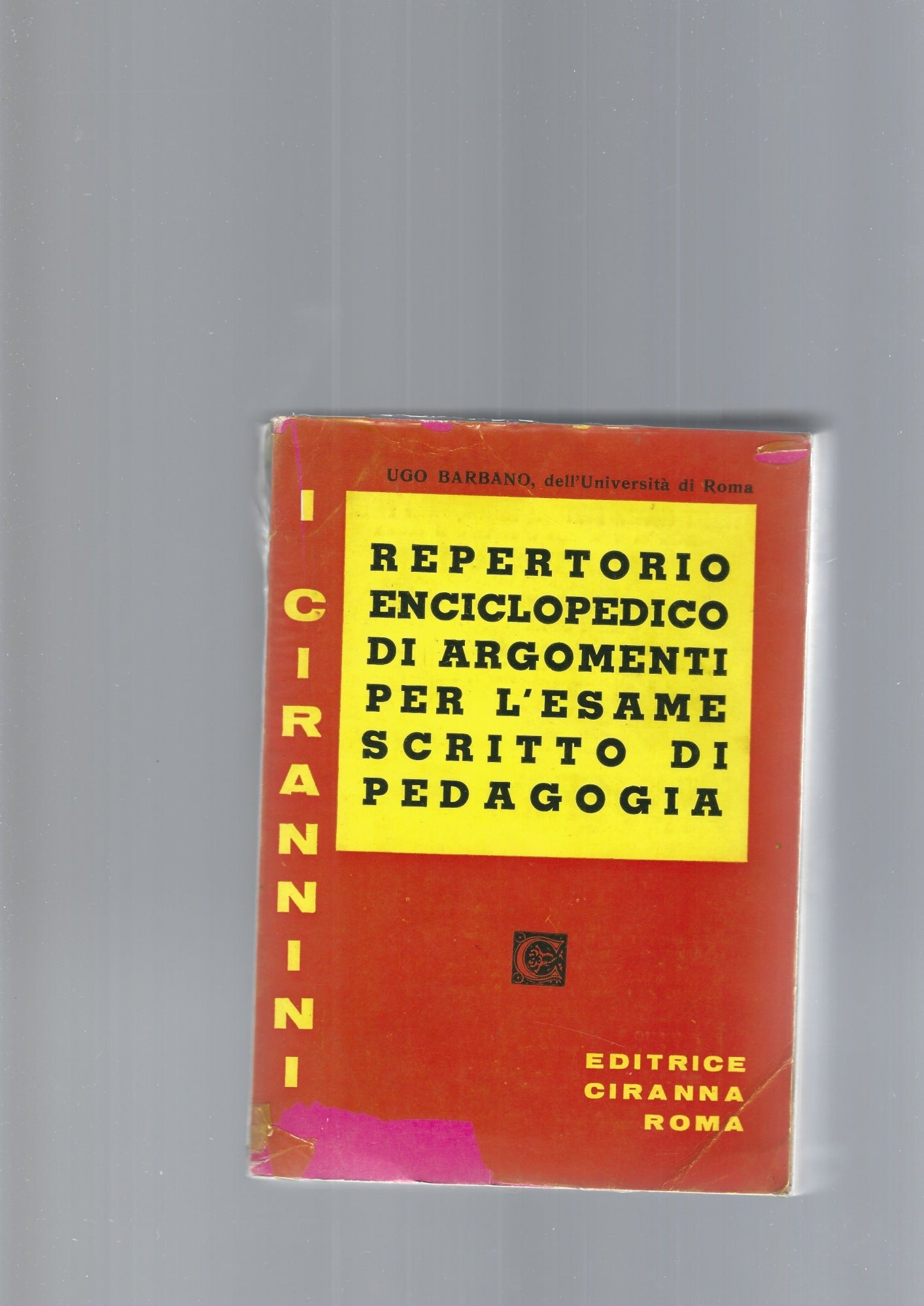 REPERTORIO ENCICLOPEDICO DI ARGOMENTI PER L' ESAME SCRITTO DI PEDAGOGIA - copertina