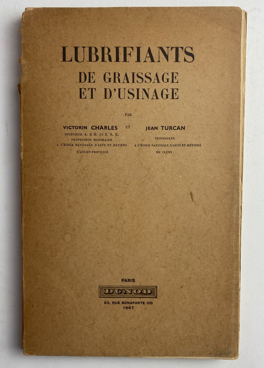 Lubrifiants de graissage et d'usinage - copertina
