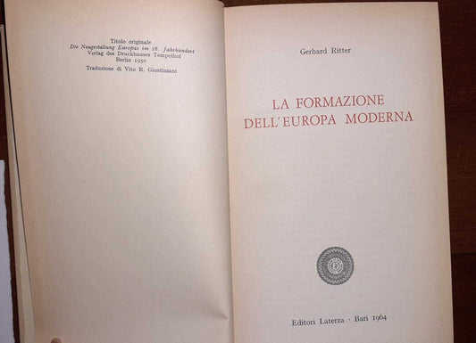 La formazione dell'Europa moderna - copertina