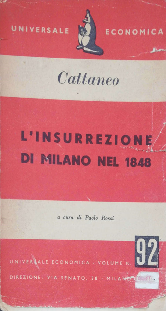 L'insurrezione di Milano nel 1848 - copertina