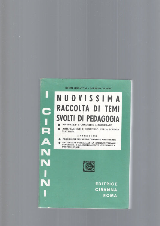 NUOVISSIMA RACCOLTA DI TEMI SVOLTI DI PEDAGOGIA - copertina