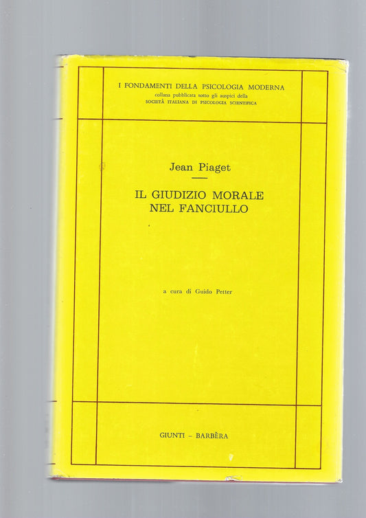 IL GIUDIZIO MORALE NEL FANCIULLO - copertina
