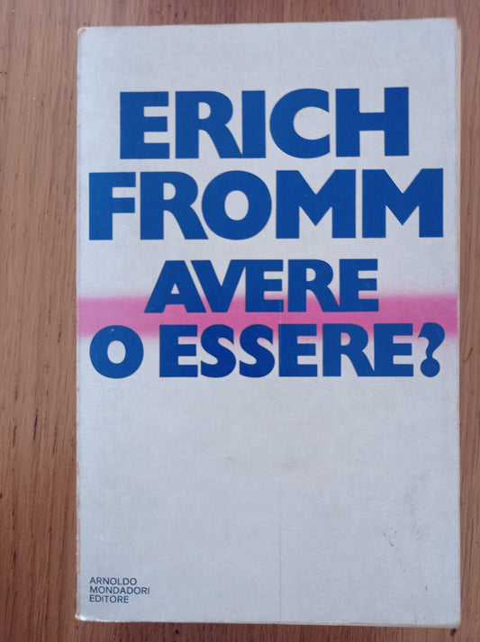 Avere o essere? - copertina